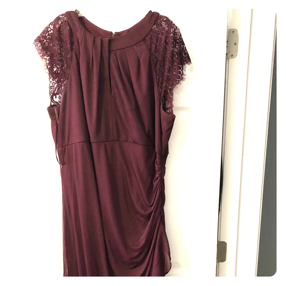 Burgundy straight gown